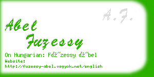 abel fuzessy business card